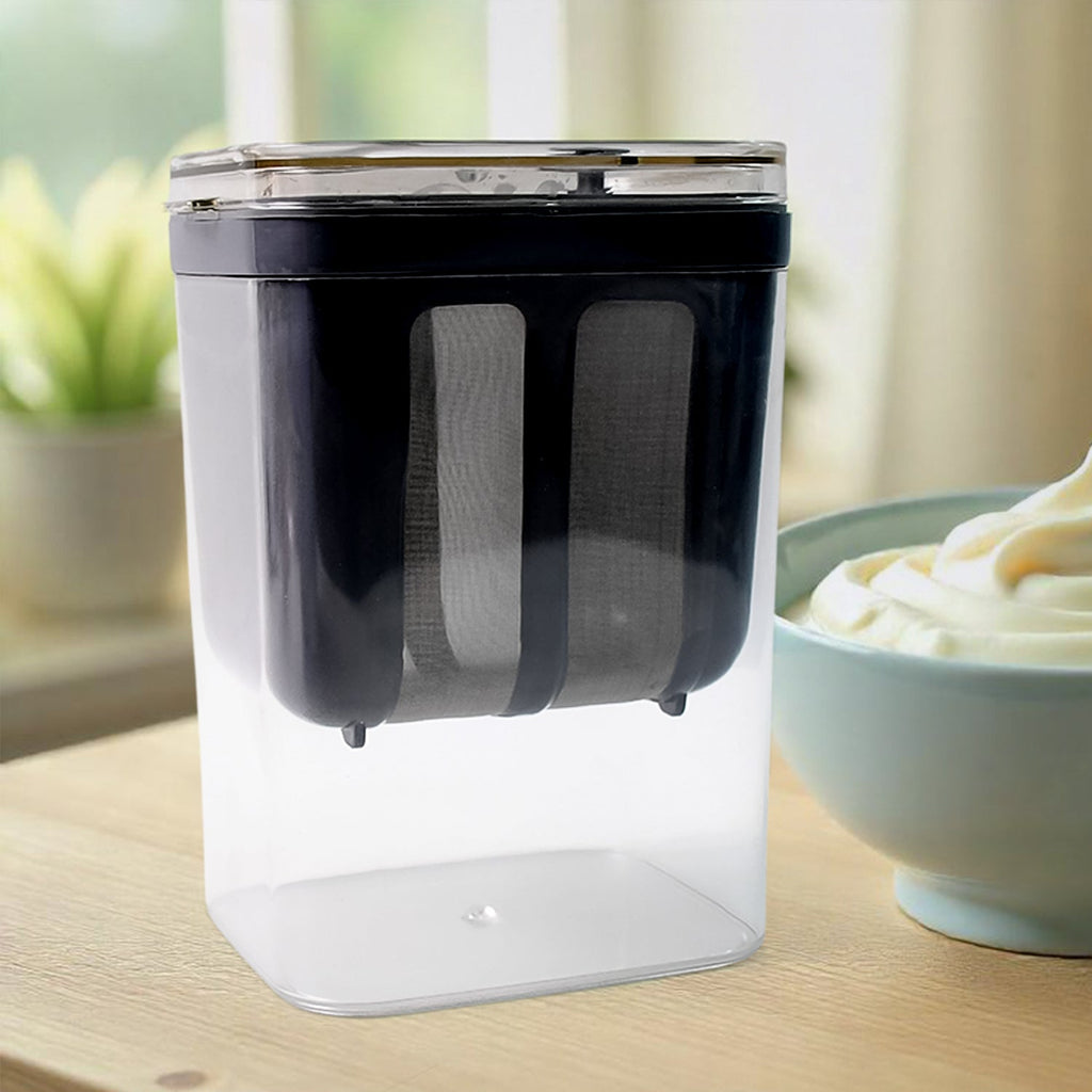 2 in 1 Yogurt Strainer with Storage Box – 1400ml (Plastic + Steel)