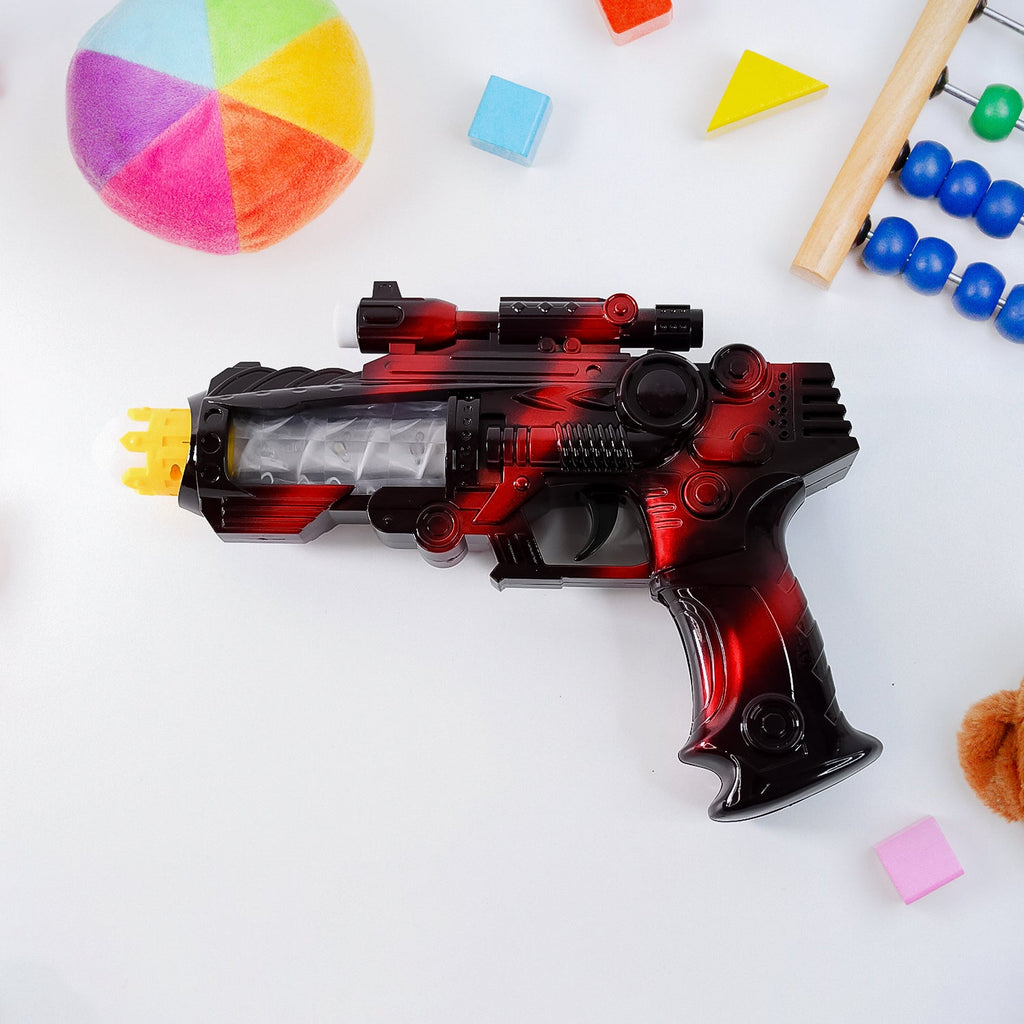 TTG LED Flashing Sound Laser Toy Gun – Battery Operated Space Gun with Lights & Music