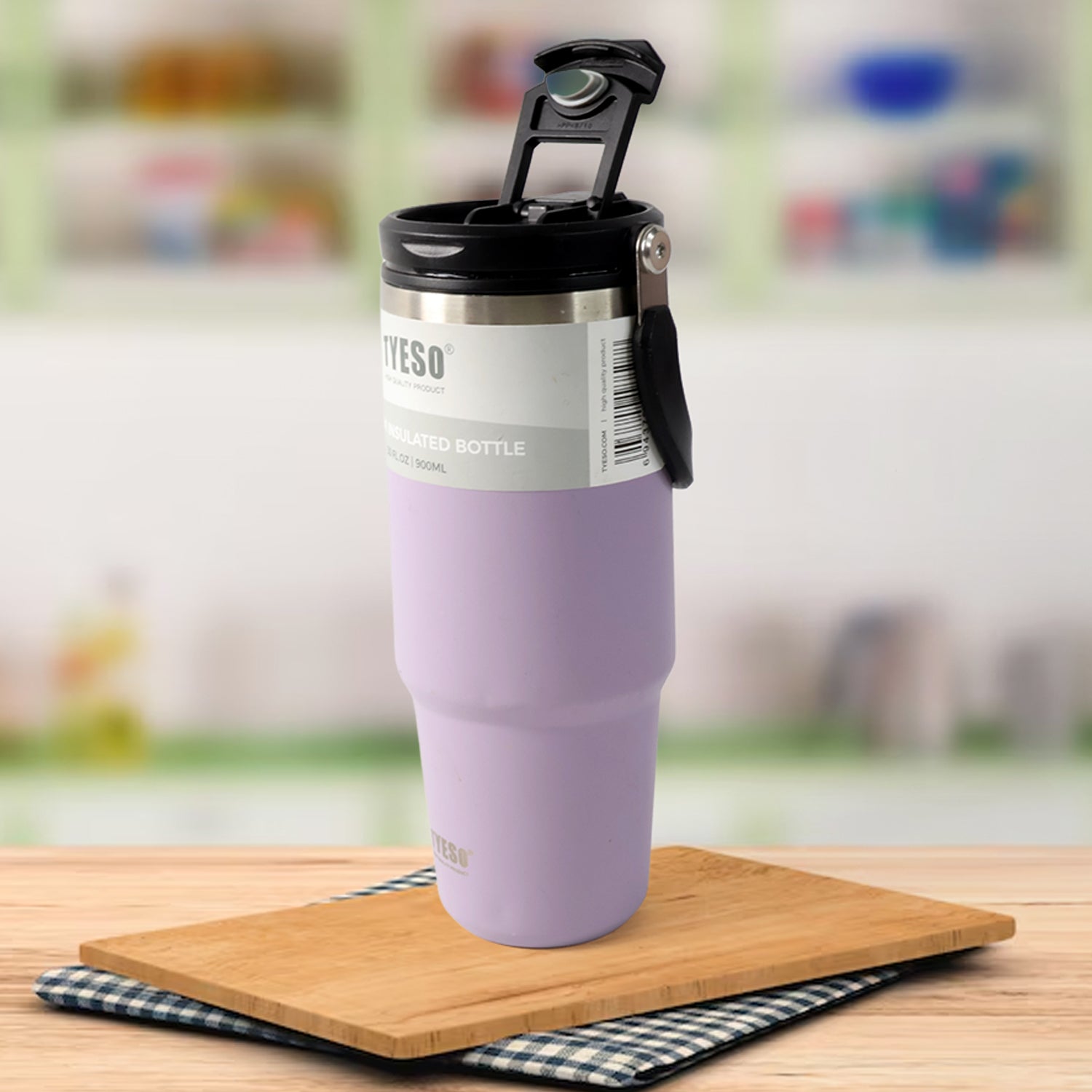 Stainless Steel Vacuum Insulated Coffee Cups Travel Mug With Straw (900 ML Approx / 1 Pc)