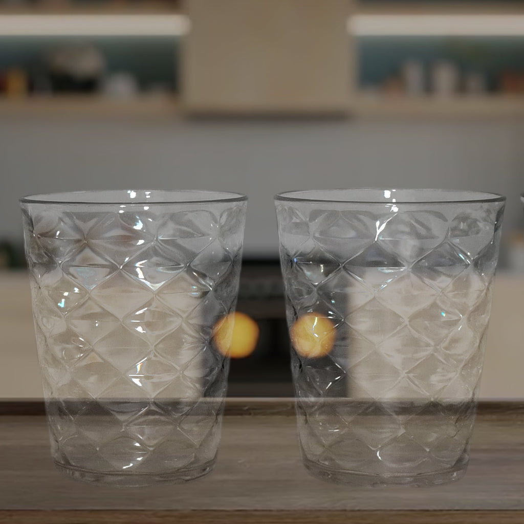 Apex Pyramid Ringo Plastic Glass – 300ml Approx | Durable, Crystal-Clear Tumbler