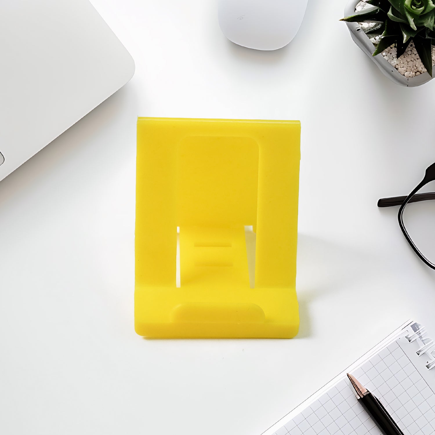 Adjustable Foldable Plastic Mobile Phone Stand (1 Pc / Mix Color)