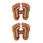 Decorative Laxmi Charan Paduka Sticker Set (Pack of 2 Pc)
