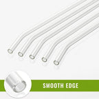 Reusable Glass Straws Clear Glass Drinking Straw 5Pc
