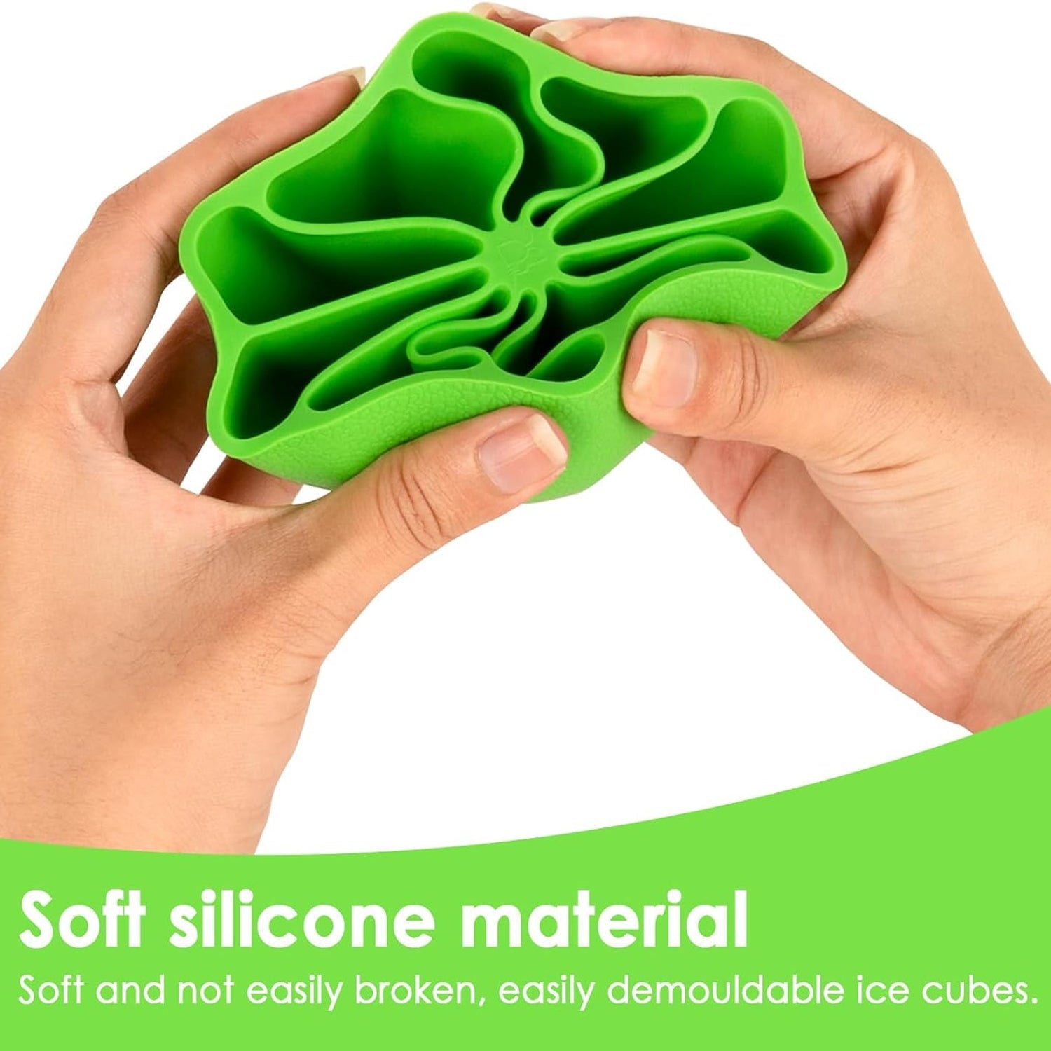 Lemon Shape Flexible Silicone Ice Cube Tray – 8-Slot Round Ice Mold (1 Pc)