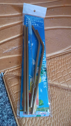 Reusable Stainless Steel Straw with cleaning Brush (5 Pcs Set)