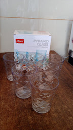 Apex Pyramid Ringo Plastic Glass – 300ml Approx | Durable, Crystal-Clear Tumbler